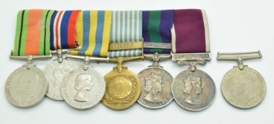 British Army WW2 and later medal group comprising Defence Medal, War Medal and Korea Medal named
