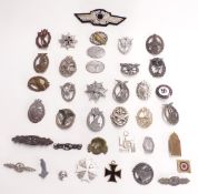 Quantity of replica Nazi German badges to include Panzer 50 engagments, Luftwaffe, U boat, enamel