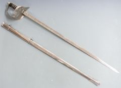 British 1897 pattern Infantry officer's sword with pierced guard, Edward VII cipher, wire bound