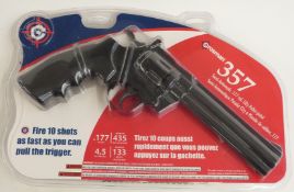 Crosman 357 .177 semi-automatic revolver air pistol, NVSN, in original packaging