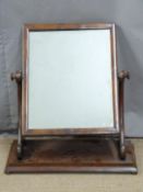 Mahogany dressing table mirror, W64 x H67cm