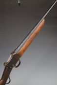 W W Greener Greener's GP Gun Martini action 12 bore single barrelled shotgun with chequered grip and