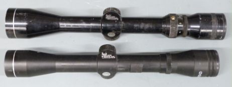 Two Tasco Silver Antler rifle scopes 3-9x40 and DMSA 4x32.