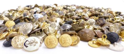 Collection of buttons, mainly military including Royal Engineers, Royal Army Ordnance Corps, 1977