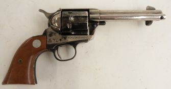 Kokusai Sangyo replica Colt Army single action .45 blank firing revolver with faux wooden grips,