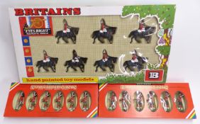 Three Britains soldier sets comprising British Regiments 6 Black Watch Highlanders 7235, 6 Gordon