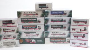 Nineteen Atlas Editions Eddie Stobart 1:76 scale diecast model lorries, all sealed in original