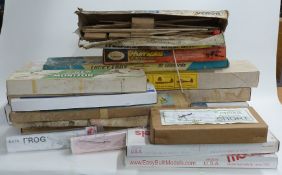 Eleven balsa wood model aircraft kits comprising Mercury Marauder and Junior Monitor, Airsail
