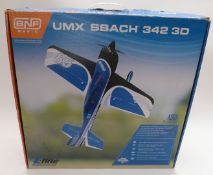 Horizon Hobby E-flite UMX SBACH 342 3D radio controlled model aeroplane, in original box.