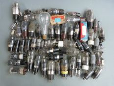 Quantity of electronic radio and similar valves including 6K7G, GEC KT61, Osram L63, VT52, Mullard