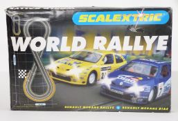 Scalextric model motor racing set World Rallye, in original box