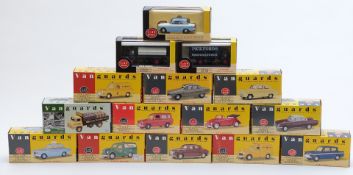 Fifteen Vanguards 1:43  and 1:64 scale diecast model vehicles including Classic Commercial Vehicles,