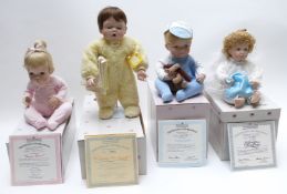 Four The Ashton-Drake Galleries dolls Every Cloud Has A Silver Lining, Puppy Love, Sugar Plum and