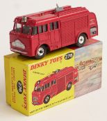 Dinky Toys diecast model Airport Fire Tender with Flashing Light, red body and steel hubs, 276, in