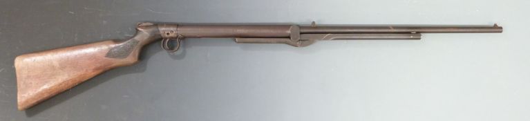 BSA Standard No. 2 .22 air rifle with named and chequered grip, adjustable pop-up rear sight and