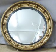 A butler's / concave mirror, D47cm