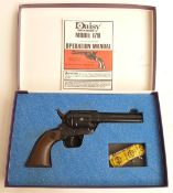 Daisy Spittin' Image Model 179 Peacemaker BB Six .22 revolver style air pistol, in original fitted