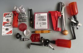 A collection of Lee and similar re-loading equipment including dies, press etc