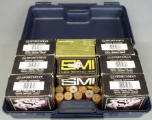 Two-hundred-and-eight 12 bore shotgun cartridges including Sportsman, Eley Maximum and SMI, most