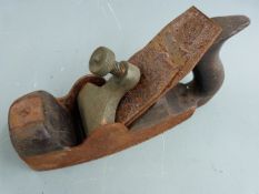 Norris or similar vintage woodworking plane with Sorby iron, overall length 23cm