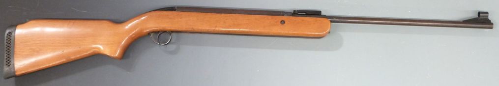 BSA Airsporter .22 air rifle with semi-pistol grip, raised cheek piece and adjustable scope mount,