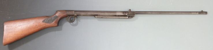 BSA .177 air rifle with named and chequered grip and adjustable sights and trigger, serial number