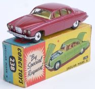 Corgi Toys diecast model Jaguar Mark X with metallic cerise body and lemon interior, 238, in
