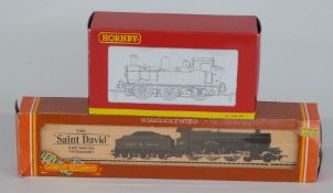 Two Hornby 00 gauge locomotives GWR 4-6-0 Saint Class Saint David R830 and BR 0-4-2T Class 14xx 1445