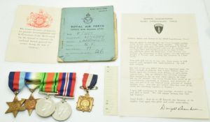Royal Air Force WW2 medals comprising 1939/1945 Star, Atlantic Star with France and Germany clasp,