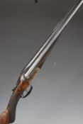 George Bate Featherweight 12 bore side by side ejector shotgun with gold inlaid name to the locks,