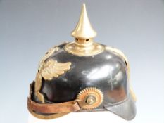 German Baden Reserve Regiment other ranks picklehaube helmet with Baden cockade, Losch label and