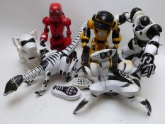 Six various remote controlled and automatic interactive robots including Teksta V2 Robotic Puppy