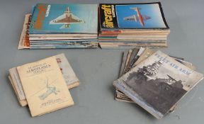 Collection of aviation related books mainly 'Aircraft Illustrated' together with other military