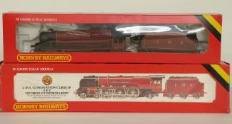 Two Hornby 00 gauge model railway LMS locomotives 4-6-2 Coronation Class 7P Duchess of Sutherland
