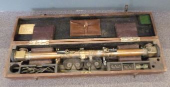 Royal Navy WW2 Barr & Stroud rangefinder type FT 37 with some accessories and stowage box, length