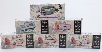 Six Corgi Classics The Beatles Collection diecast model vehicles Bedford CA Graffiti Van 05606,