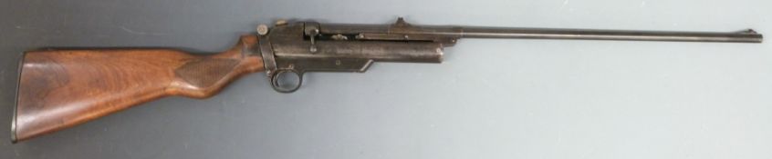 Webley Service Mk II .22 air rifle with chequered grip, interchangeable barrel, adjustable pop-up