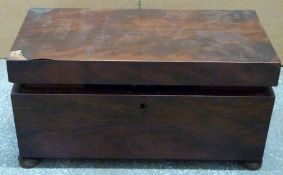 A 19thC mahogany tea caddy, W31 x D16 x H15cm