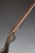Fred Williams of Birmingham 12 bore side by side hammer action shotgun with engraved decoration to