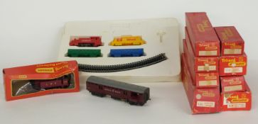 Eleven Tri-ang 00 gauge locomotives, coaches and sets, most in original boxes