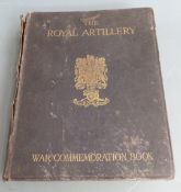 British Army WW1 The Royal Artillery War Commemoration Book in hardback, a regimental record written