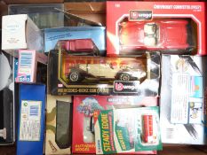Thirteen Corgi, Britains, Burago and similar diecast model vehicles including James Bond