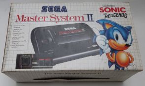 Sega Master System II Sonic The Hedgehog video games console, in original box.