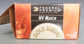 Four-hundred-and-fifty .22 rifle cartridges including Fereral Premium and RWS Club Sport Line, all