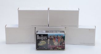 Five Corgi Classic The Beatles Album Cover 1:64 scale diecast model vehicles, all in original tins