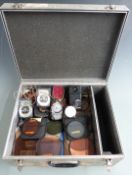 Photographic accessories to include Nine Tiffen series 9 filters, three Tiffen 4 1/2 filters,