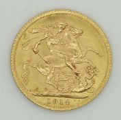 1914 George V gold full sovereign