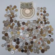 An amateur coin collection including some silver content