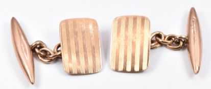 A pair of Art Deco 9ct gold cufflinks, Birmingham 1923, by Georg Jensen, 4.2g