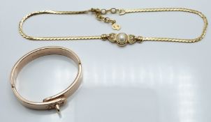 Mulberry bracelet and a Christian Dior necklace